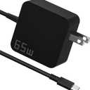 65W USB C Laptop Charger, Universal Fast Charging Power Adapter - Compact Type C Charger Block for MacBook, Dell, HP, Travel, Home & Office Use