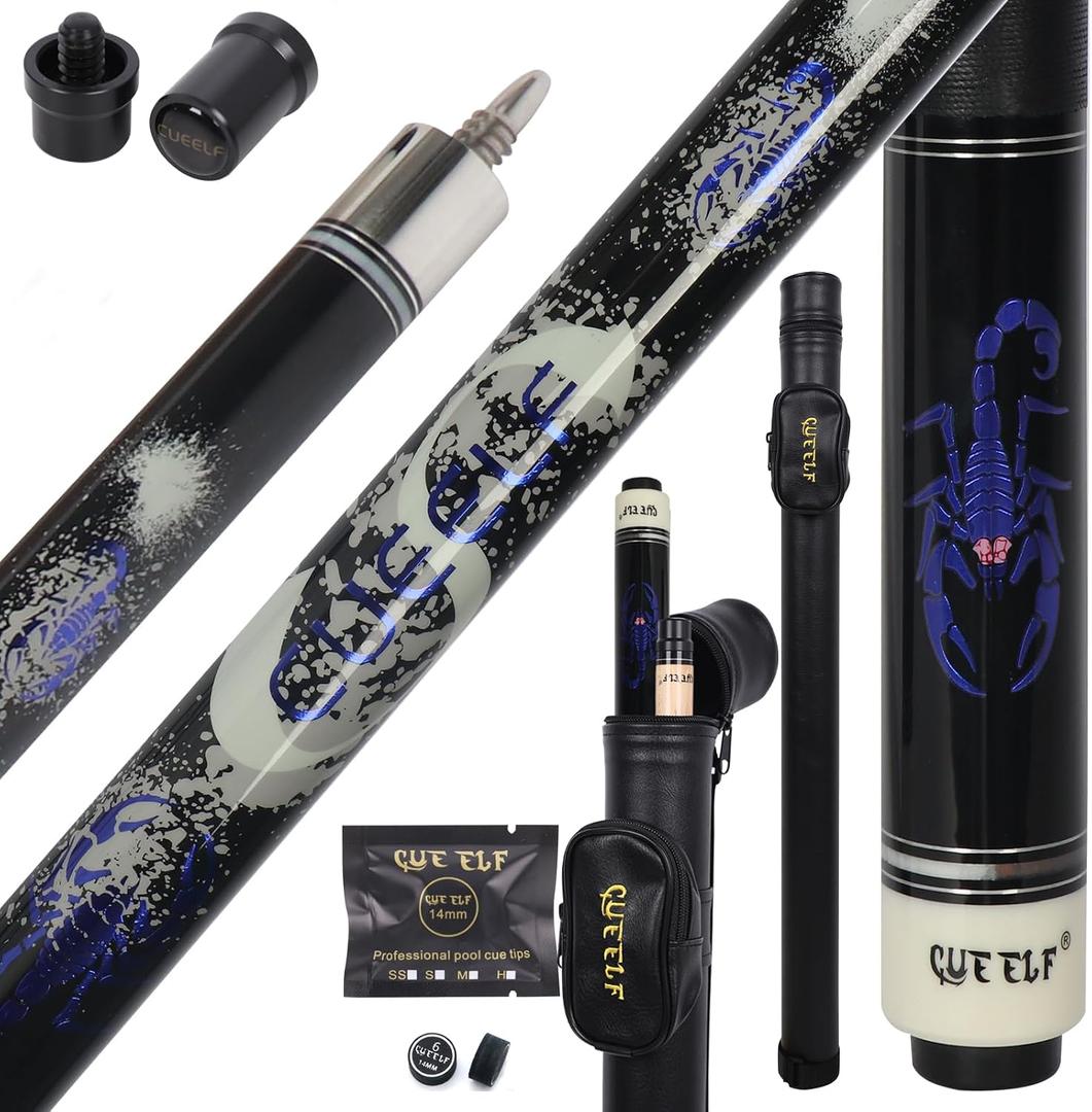 Pool Cue Stick,Billiard Cue Sticks with Hard Case Low Deflection Shaft Professional Billiard Pool Cues Sticks 19.5-21 oz Cue Stick, 20 oz