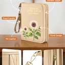 Bible Cover Case for Women, Large PU Leather Bible Bag with Multiple Pockets, Reinforced Handle and Wrist Strap, Zippered Organizer for Bible Study and Church, Gift for Her, Beige