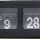 TourKing Auto Flip Clock Classic Retro Vintage Clock Digital Flip Down Clock Digital Number Alarm Clock Desk Clock Shelf Clock for Office Home Decoration (Black)