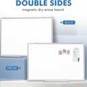 Double Sided White Board Dry Erase, 30 x 20 inch Magnetic Dry Erase Board Whiteboard for Wall, Aluminum Frame Wall-Mounted or Hanging Whiteboard Marker Board Writing Board