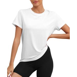 KevaMolly Workout Tops for Women UPF50+ Breathable Loose Fit Yoga T Shirts Short Sleeve Running Gym Athletic Tee Top (Medium) KevaMolly Workout Tops for Women UPF50+ Breathable Loose Fit Yoga T Shirts Short Sleeve Running Gym Athletic Tee Top (Medium)