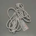 Gauge SPT-3 Indoor Extension Cord with Tri-tap Lighted End Foot Switch Flat Plug White, 1 Pack