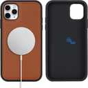 for Magsafe Magnetic case for iPhone 14 Pro Leather case magsafe Compatible Wireless Charging-Brown