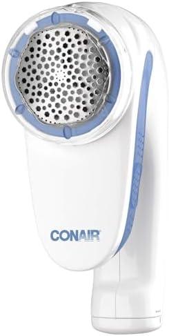 Conair Fabric Shaver and Lint Remover, Battery-Operated Portable Clothes Shaver with 3 Settings, Fuzz Remover for Sweaters, Clothing and Furniture, Large 2-Inch Shaving Head, White