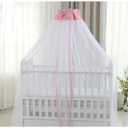 Breathable Crib Netting Bed Curtains Canopy for Kids Mosquito Net Bedroom Decor (Pink, Mosquito net)