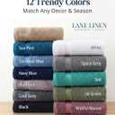 LANE LINEN Cotton Towels for Bathroom - 24 PCs - Highly Absorbent, Durable & Soft - 4 Bath, 4 Fingertip, 6 Hand Towels, 8 Washcloths, 2 Bath Sheets - Family Bundle Pack - Oil Green