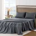 FreshCulture Full Sheet Set - Ultra Soft Sheets Full Size Bed - Brushed Microfiber - Deep Pockets - Easy Care - Cooling & Breathable - 4 Pieces Hotel Luxury Full Size Bed Sheets (Dark Grey)