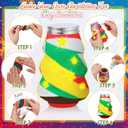 Capoda 4 Sets Christmas Tree Crafts Kit DIY Air Dry Clay Kit for Kids Make Your Own Clay Lanterns Creative Light-up Lanterns Making Set for Girls Boys Teens Christmas School Activities Party Supplies