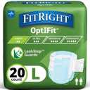 Extra+ Adult Diapers, Disposable Incontinence Briefs, Leak-Proof Diaper, Absorbent Briefs For Men and Women, Maximum Protection, Large, 44  56 in, 20 briefs per bag