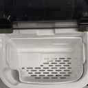 EUHOMY Nugget Ice Maker Countertop with Handle, Ready in 6 Mins, 34lbs Per Day, Removable Top Cover, Auto-Cleaning, Portable Sonic Ice Maker with Basket and Scoop, for Home/Party/RV/Camping (Black)