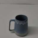 24oz Large Ceramic Coffee Mug with Big Handle, Handmade Kiln Glazed Large Coffee Mug Tea cup, Novelty MugUnique Uneven Surface for Office and HomeMicrowave and Dishwasher Safe (Light Blue)