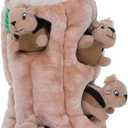 Outward Hound Hide-A-Squirrel Dog Toy Interactive 2in1 Plush Puzzle with 6 Squeaky Removable Squirrels, X-Large
