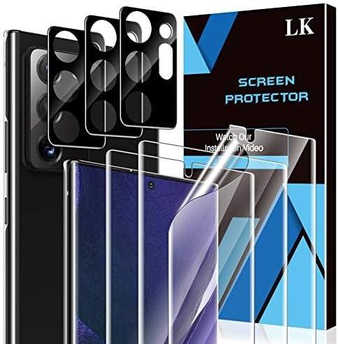 LK 2 Pack for Samsung Galaxy Note 20 Ultra Screen Protector [Not Glass] with 2 Pack Camera Lens Protector, Bubble Free Screen Protector for Note 20 Ultra