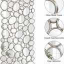 Large Wall Mirrors Decorative - 27.5x55 Inch Silver Living Room Mirrors for Wall Decor, 71 Piece Multi-Size Pebble Design Metal Framed Accent Mirror for Entryway Living Room Home Decor