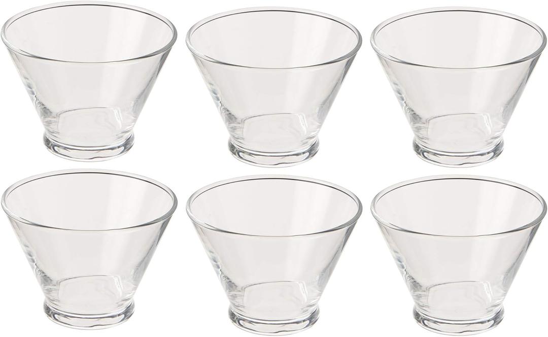 Toyo Sasaki Glass B-09106HS Bowl, Clear, 6.1 fl oz (185 ml), Dessert Balls, Made in Japan, Dishwasher Safe, Set of 6