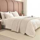 Sanracie Oversized King Quilt Bedding 128"x120",Wheat Colored 100% Cotton Cal King Quilt Bedspread Set 3Pcs Circular Quilting Super King Bedspread Coverlet Sets for All Season Lightweight Soft, Extra Wide Super King