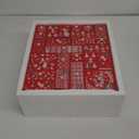 Juegoal Red Advent Calendar with 24 Drawers Countdown to Christmas, Refillable Wooden Advent, Christmas Gift for Children, 15 Inches Tall