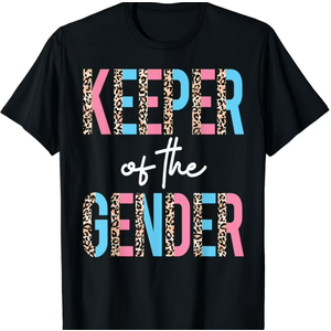 Keeper of The Gender Auntie Loves You Baby Shower Aunt Women T-Shirt SIZE L