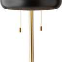 Adesso Table Lamp with Black and Antique Brass Finishes Bedside Table, Home Office Lighting or Living Room Decor, 23 x 13.75