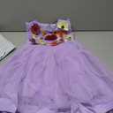 OBEEII Toddler Girls 3D Flower Tulle Dress Elegant Wedding Flower Girl Dress Princess Birthday Party Ruffle Dress Formal Sleeveless Baptism Pageant Dress Bowknot Mesh Ball Gown Dress Purple 7-8 Years