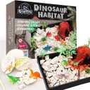Create a Dinosaur Habitat with Dino Egg Dig Kit & Volcano Science Kit, Dinosaur Toys with Dino Eggs Excavation Set, Eruption Volcano Science Experiment, Craft Toys for Boys and Girls