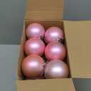 Zubebe Christmas Large Blank White Ball Ornaments, 3.15 Inch DIY Christmas Balls Pink Hanging Ornaments DIY Craft Activities for Tree Gift Box(12 Pcs)