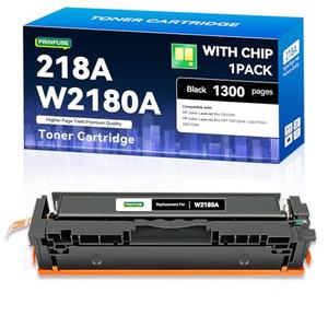 PRINPUSE 218A Toner Cartridge with Chip, W2180A Black 218A 218X Black Toner Cartridge Used with Pro 3201DW MFP 3301cdw 3301sdw Printer