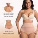 2 PCS Thong Shapewear with Tummy Control for Women, High Waisted Body Shaper Underwear Seamless Shapewear (L)