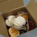 8.2 ft Fall Pumpkins Garland Halloween Faux Harvest Pumpkin Banner Thanksgiving Colorful Pre Assembled Hanging Garland for Autumn Farmhouse Home Decor(Brown Series,Velvet,Classic)