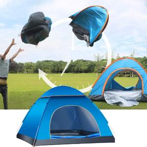 2 Person Instant Pop Up Lightweight Camping Tent, Outdoor Easy Set Up Automatic Family Travel Tent,Portable Backpacking Ultralight Waterproof Windproof Anti-UV Sun Shelter Tent (BLUE)