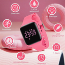 Kids Watches for Girls Boys Digital Sport Watch with Step Counter Pedometer Vibration Alarm Clock, No App Waterproof Fitness Tracker Kids Watch Boys Girls Teens Students Ages 5-16