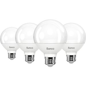 Sunco G25 LED Light Bulbs, Globe Vanity Lights for Bathroom High Output, 1000 LM, 11W (100W Equivalent), 3000K Warm White, Dimmable, E26 Base, Round Frosted Decorative Bulb UL 2 Pack