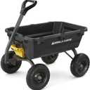 Gorilla Carts 7GCG-NF Heavy-Duty Poly Dump Garden Cart with No-Flat Tires, 7 Cubic Feet, 1200-Pound Capacity, Black