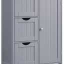 VASAGLE Floor Storage Cabinet, Freestanding Storage Unit with 3 Drawers, 1 Adjustable Shelf, for Bathroom Living Room Dining Kitchen, 11.8 x 23.6 x 31.5 Inches, Dove Gray UBBC049G02