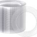 FOCUSLINE 7 Inch Clear Plastic Plates, 100 Count Disposable Heavy Duty Salad Dessert Plates, Premium Hard Plastic for Weddings, Parties & Events