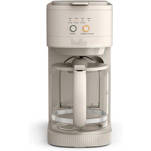 BELLA VersaBrew 2-in1 Coffee Maker, K-Cup compatible, Brew 3 Sizes Carafes & Single Serve Cups, Dishwasher Safe Reusable Filter & Filter Holder, Iced Coffee Function, 60oz Tank, Oatmilk