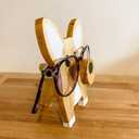 Wooden Spectacle Eye Glasses Holder, Cute Creative Animal Glasses Holder, Cute Handmade Wood Carved Animal Eyeglass Holder Display Stand, Christmas New Year Gift Home Office Desktop Decor (corgi)