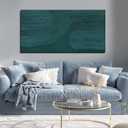 Modern Abstract Wall Art Hand Painted Green Canvas Decor Bedroom 24x48 inch