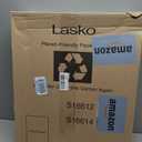 Lasko Oscillating Pedestal Fan, Thermostat, Adjustable Height, Remote Control, Timer, 4 Speeds, for Bedroom, Living Room, Office & Dorm, 16", Black, S16612