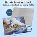 1000 Pieces Jigsaw Puzzles for Adults 1000-Pieces Puzzles Jigsaw Puzzles Impossible Hard Difficult Challenging Puzzles for Teens Windmill Town Garden Forest River Landscape Puzzle 28 x 20 inch