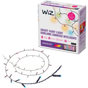 WiZ Connected Fairy Lights, 65.6ft RGB LED Smart Color-Changing, Static and Dynamic Modes, Music Sync, App and Voice Control