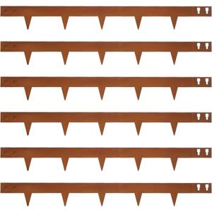 Corten Steel Landscape Edging 40 Inch Strips Steel Landscaping Edging Metal Garden Border Rusted Edge 4.5 Inch Depth Flower Bed for Lawn Yard Outdoor Plant 6 pcs by GZGNEEVL