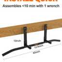 Fitarc Joist Mount Pull Up Bar, Wall Chin Up Bar Ceiling Mount for Beams, Heavy Duty Steel Construction, Home Gym Workout Equipment -Patent Pending