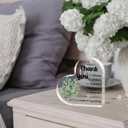 Thank You Gifts for Women, Teacher Appreciation Gifts, Acrylic Heart Desk Decor, Inspirational Gifts,Thanksgiving Christmas Birthday Presents for Nurse Boss Coworker Social Worker 5.12 In