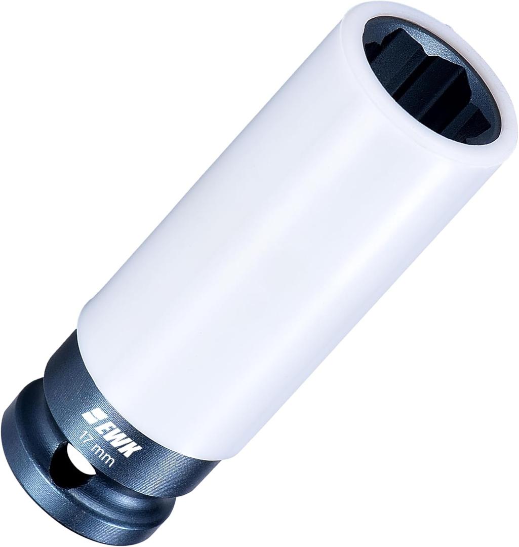 EWK 17mm Protective Lug Nut Socket for Mercedes Benz with Convex Flower Head Lug Nuts, Non-Marring Metric Lug Nut Socket