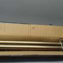 Double Window Curtain Rods, 1Inch Back and Front Rod, 72-144 Adjustable Length, With Same Size Round Finials Dual Curtain Rod, Warm Gold