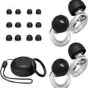 JUSTRVN Ear Plugs for Concert, 2 Pairs of Noise Reduction Earplugs 25dB-30dB with 8 Ear Tips&Carry case,Reusable Hearing Protection earplugs for Sleep,Social,Work,Focus&Noise Sensitivity (1 pair (Pack of 1))
