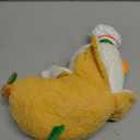 PEACH CAT Cute Banana Duck Stuffed Animal Long Banana Chef Duck Plush Pillow for Girls and Boys White 12"
