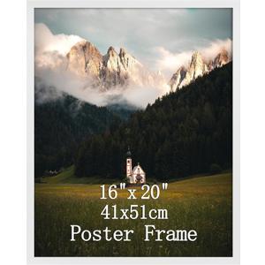 Giftgarden 16x20 Picture Frame White, 16 by 20 Thin Poster Photo Frame for Wall Display, Single